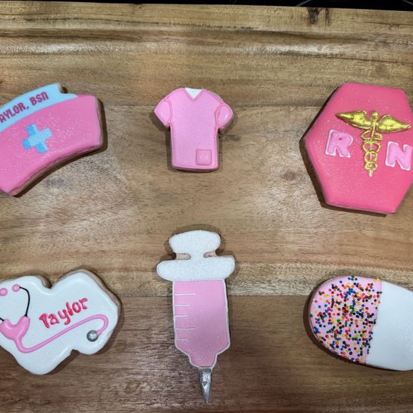 Custom decorated cookies by Sugar & Scrubs